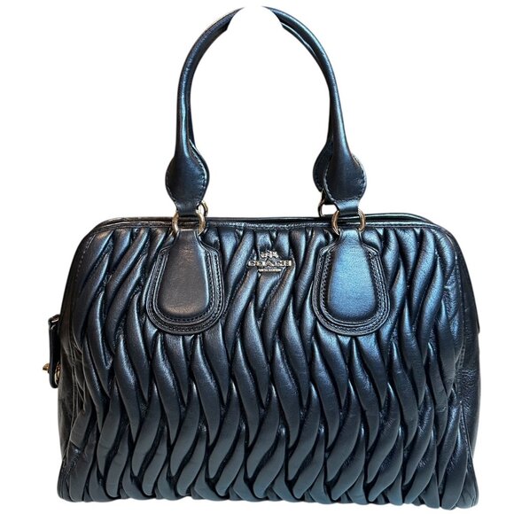 Coach Nolita Large Gathered Leather Satchel - Picture 1 of 12